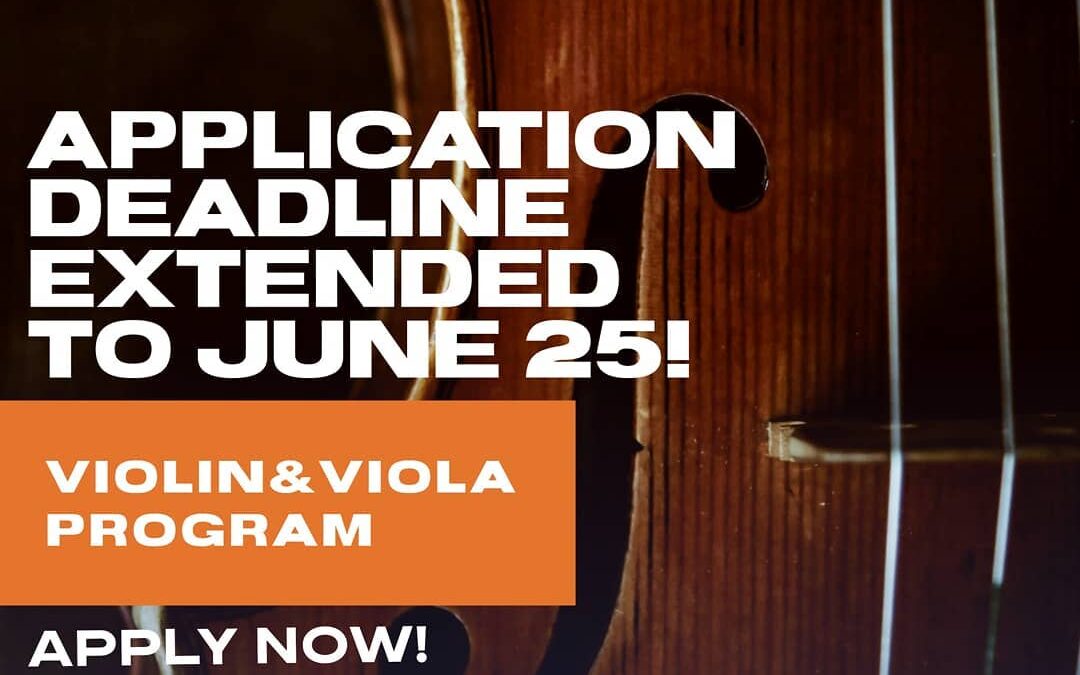 !!! Violin&Viola Application Deadline EXTENDED TO JUNE 25, 2020! 
Many of you ha…